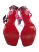 Christian Louboutin Satin Crystal Embellishments Sandals