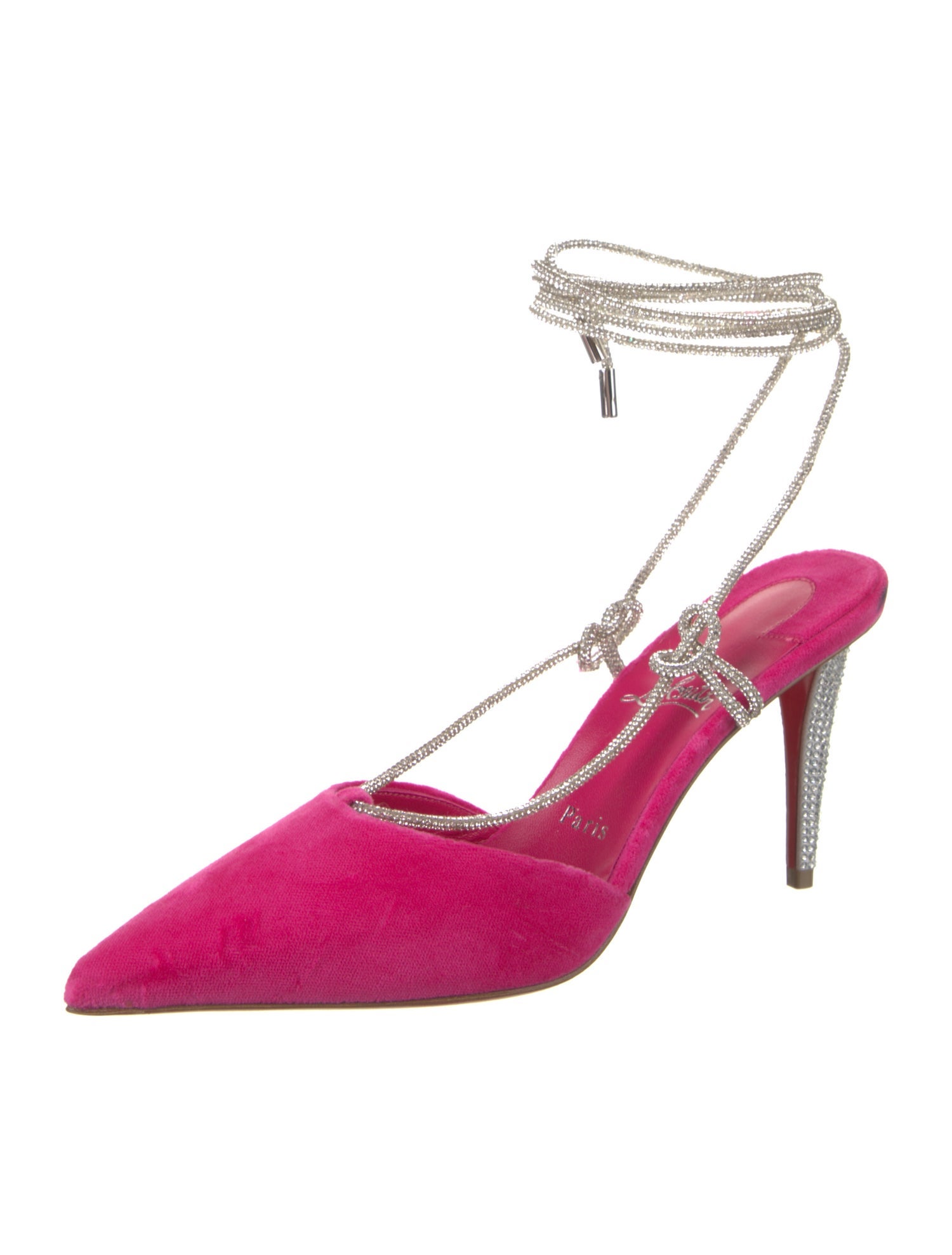 Christian Louboutin Velvet Printed Slingback Pumps