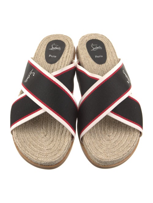 Christian Louboutin Jute Striped Slides