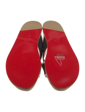 Christian Louboutin Jute Striped Slides