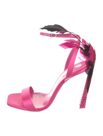 Christian Louboutin Satin Crystal Embellishments Sandals