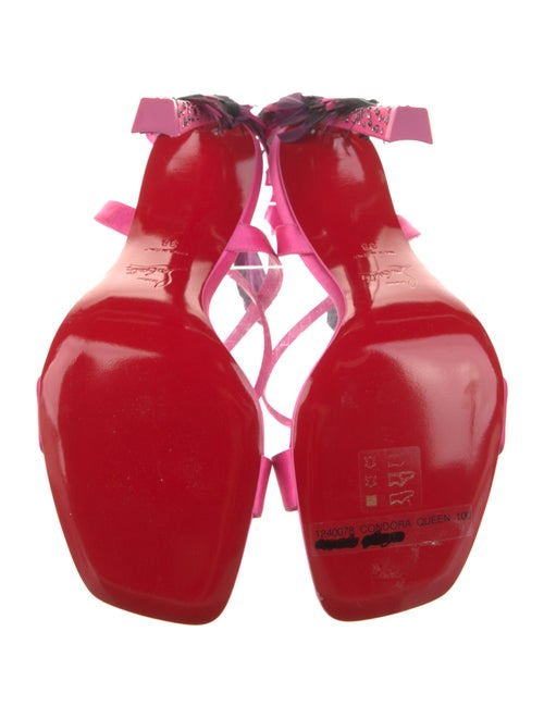 Christian Louboutin Satin Crystal Embellishments Sandals