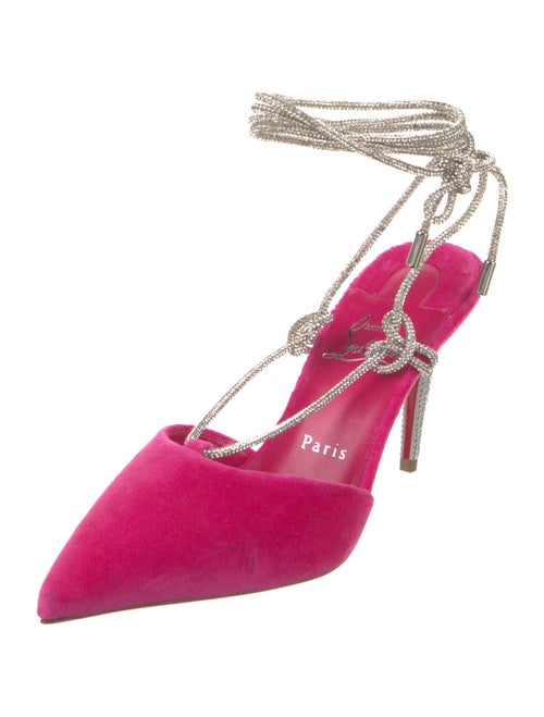 Christian Louboutin Velvet Floral Print Pumps