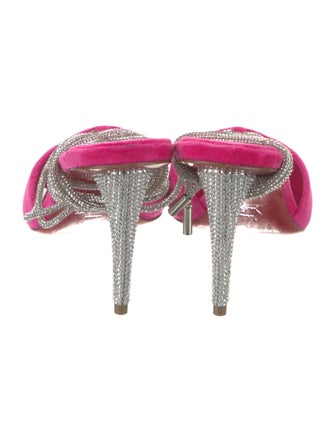 Christian Louboutin Velvet Floral Print Pumps