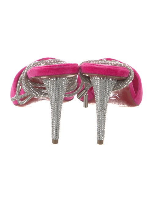 Christian Louboutin Velvet Floral Print Pumps