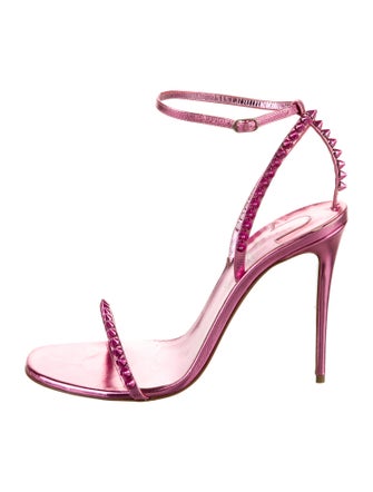 Christian Louboutin Leather Studded Accents Sandals