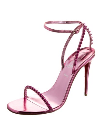 Christian Louboutin Leather Studded Accents Sandals