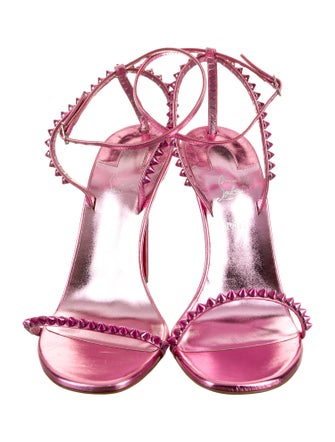 Christian Louboutin Leather Studded Accents Sandals