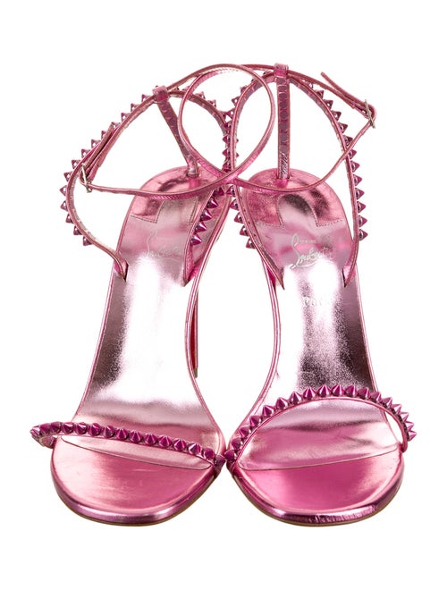 Christian Louboutin Leather Studded Accents Sandals