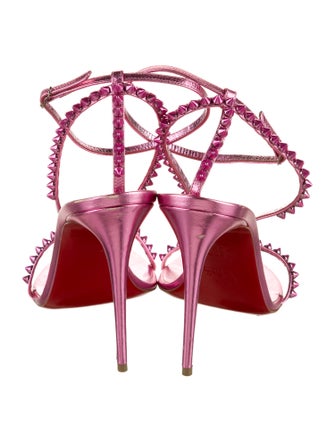 Christian Louboutin Leather Studded Accents Sandals