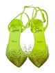 Christian Louboutin PVC Crystal Embellishments Slingback Pumps