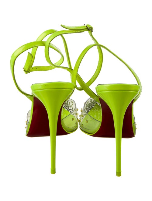 Christian Louboutin PVC Crystal Embellishments Slingback Pumps