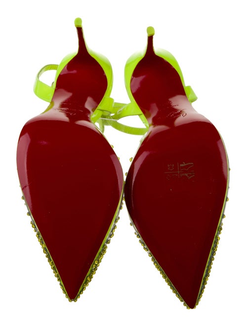 Christian Louboutin PVC Crystal Embellishments Slingback Pumps