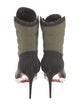 Christian Louboutin Leather Animal Print Lace-Up Boots