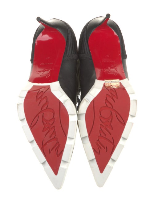 Christian Louboutin Leather Animal Print Lace-Up Boots