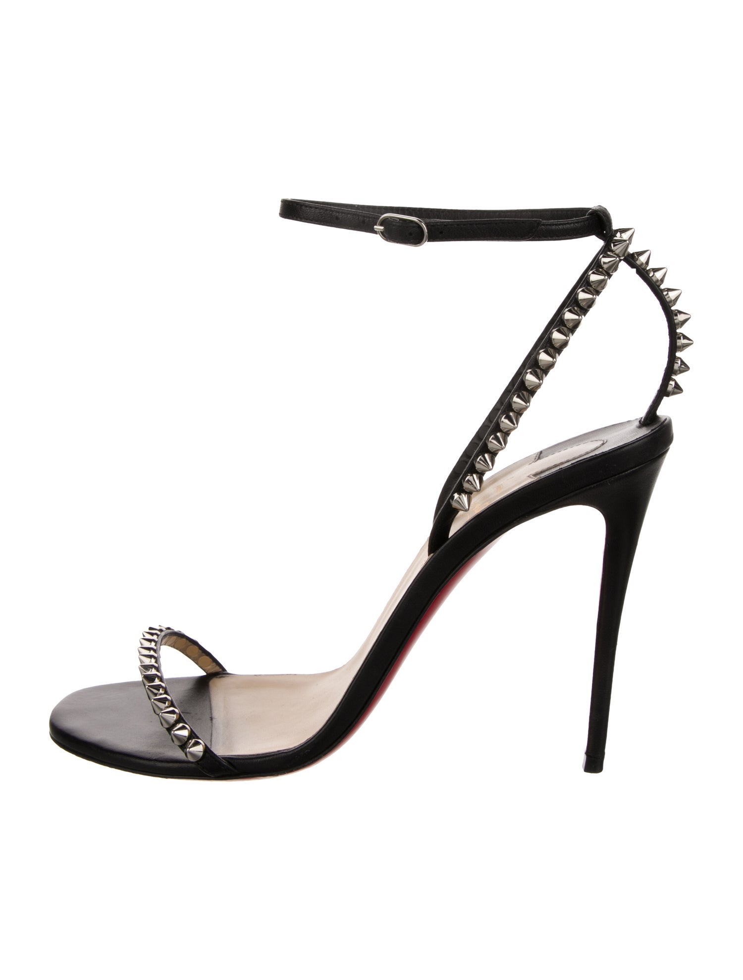 Christian Louboutin Spike Accents Leather Sandals