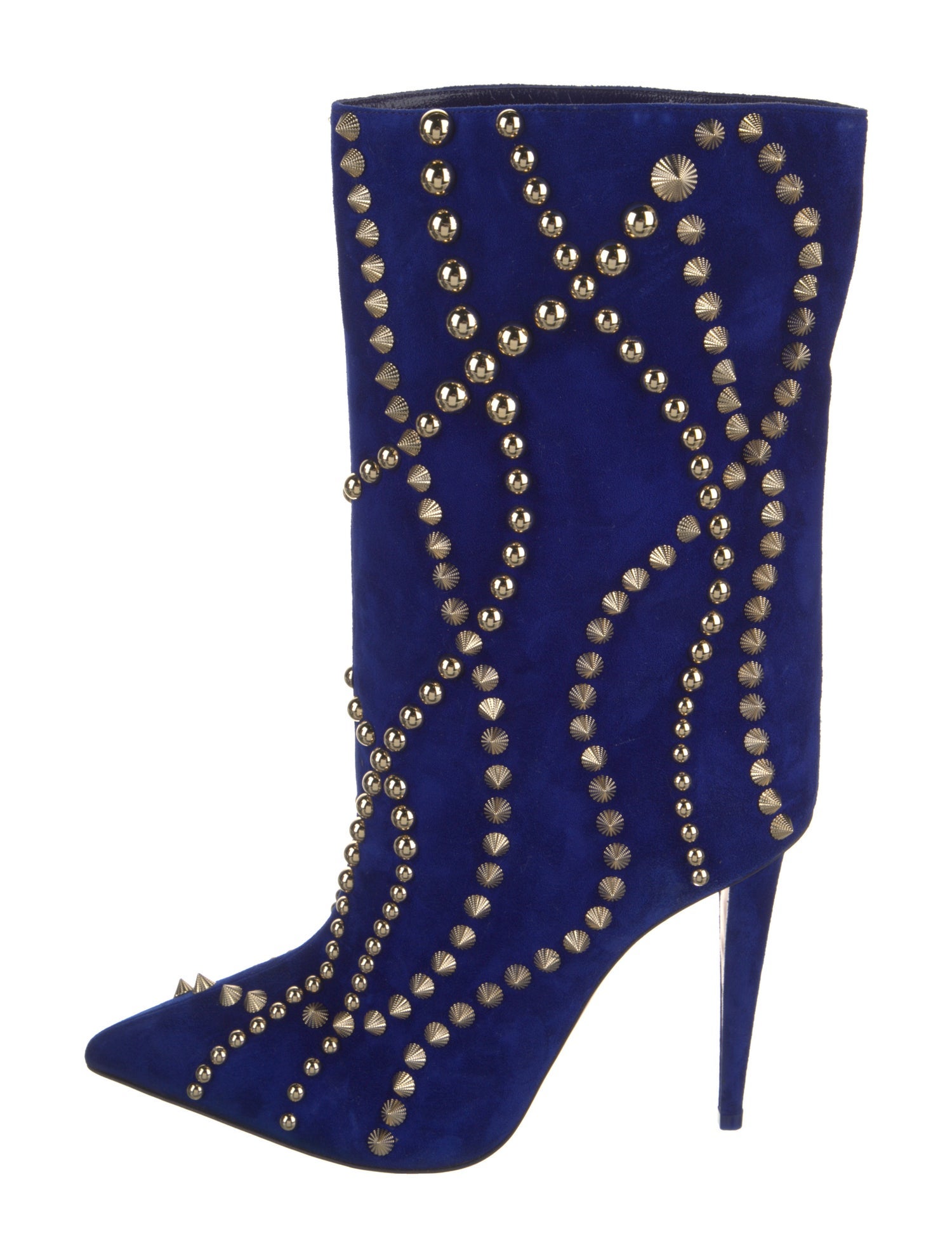 Christian Louboutin Suede Studded Accents Boots