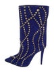 Christian Louboutin Suede Studded Accents Boots