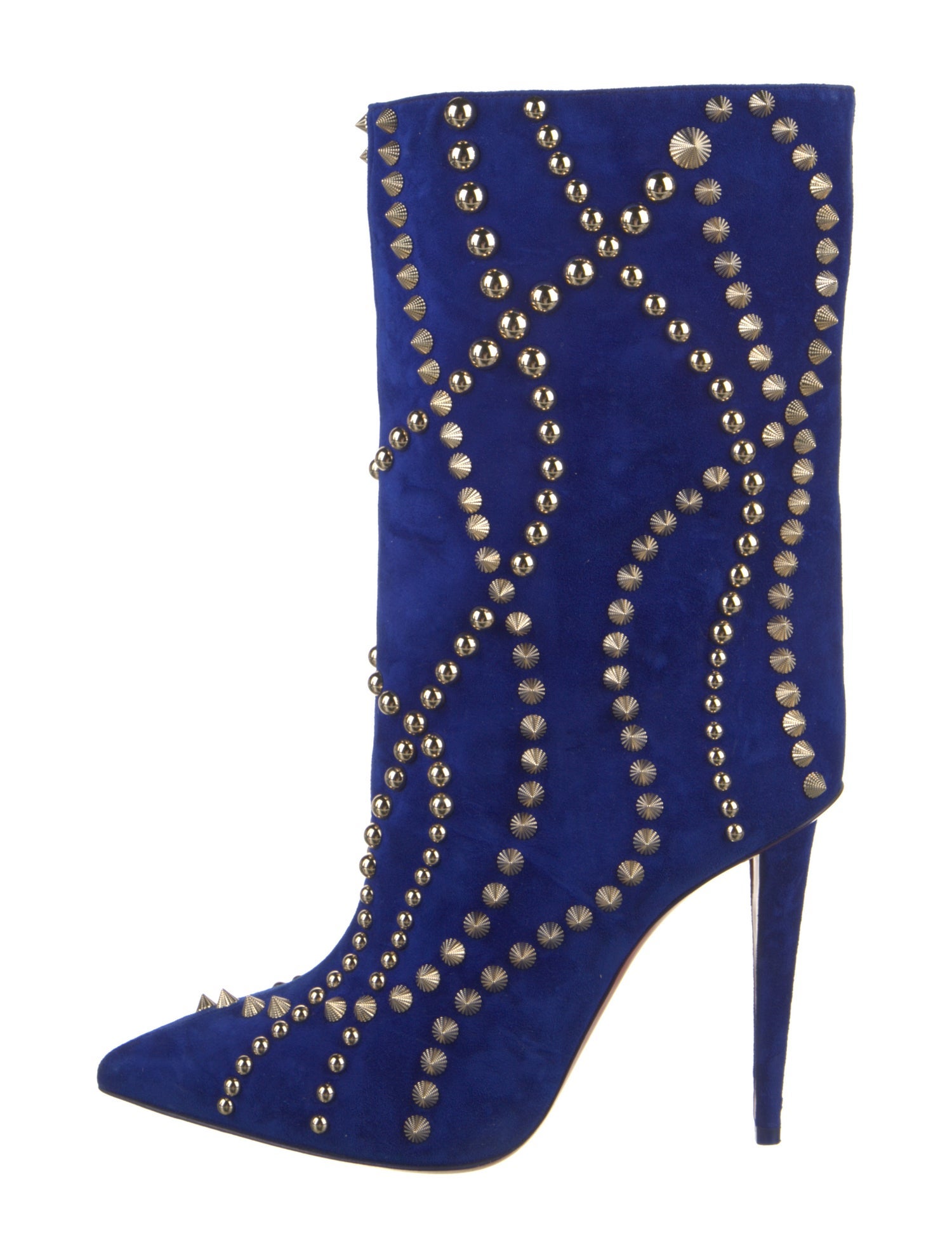 Christian Louboutin Suede Patterned Boots