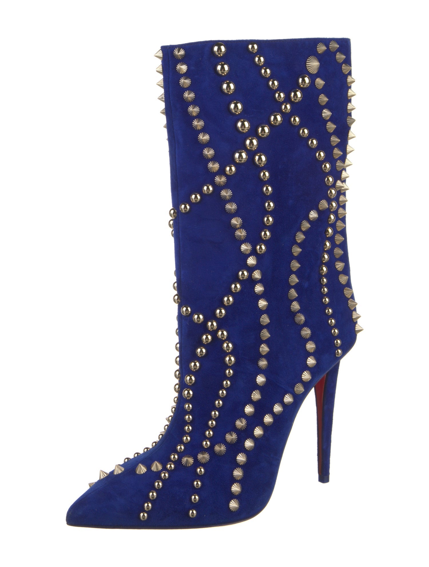 Christian Louboutin Suede Patterned Boots