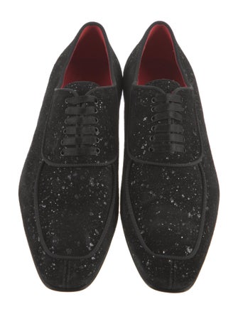 Christian Louboutin Suede Printed Oxfords