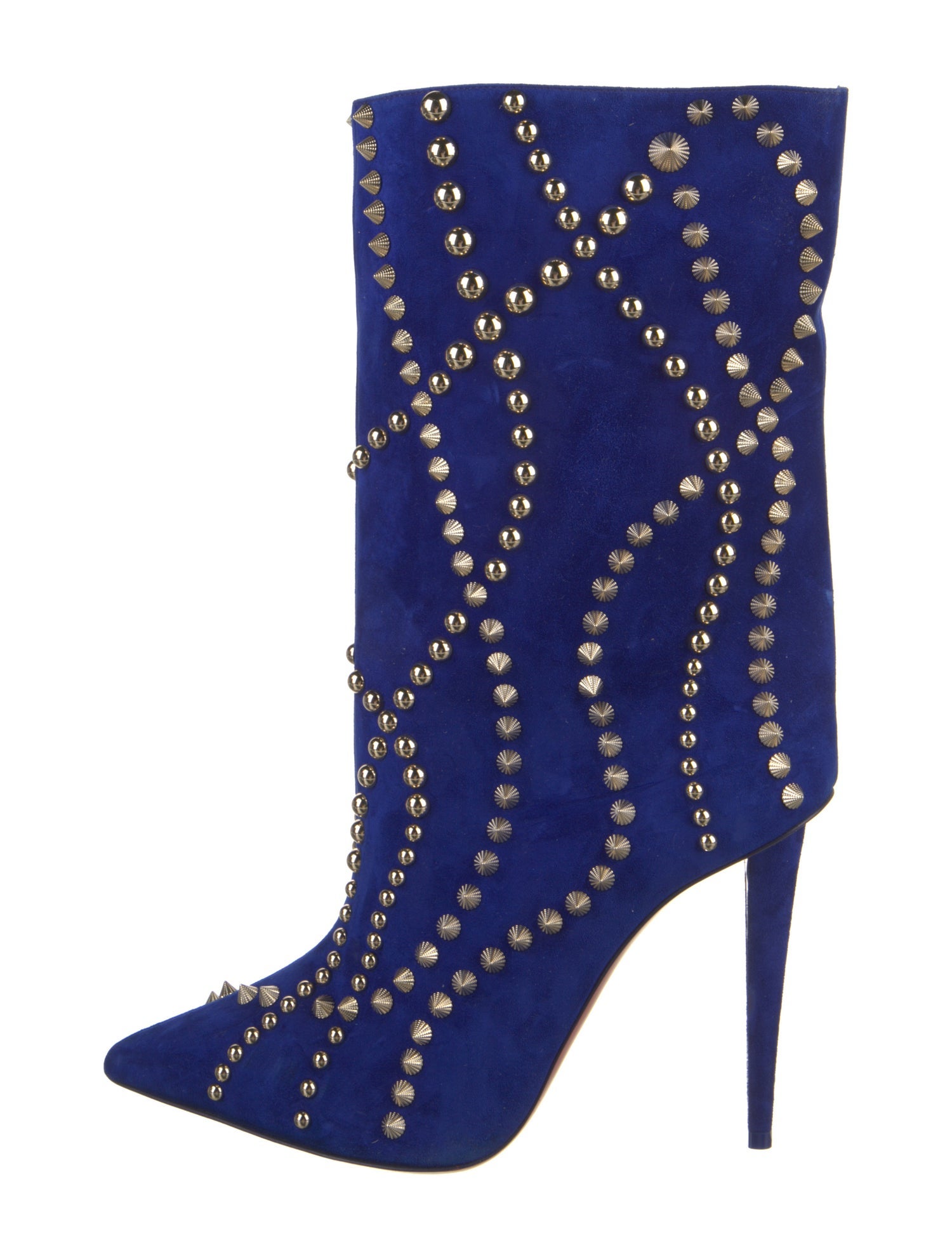 Christian Louboutin Suede Patterned Boots
