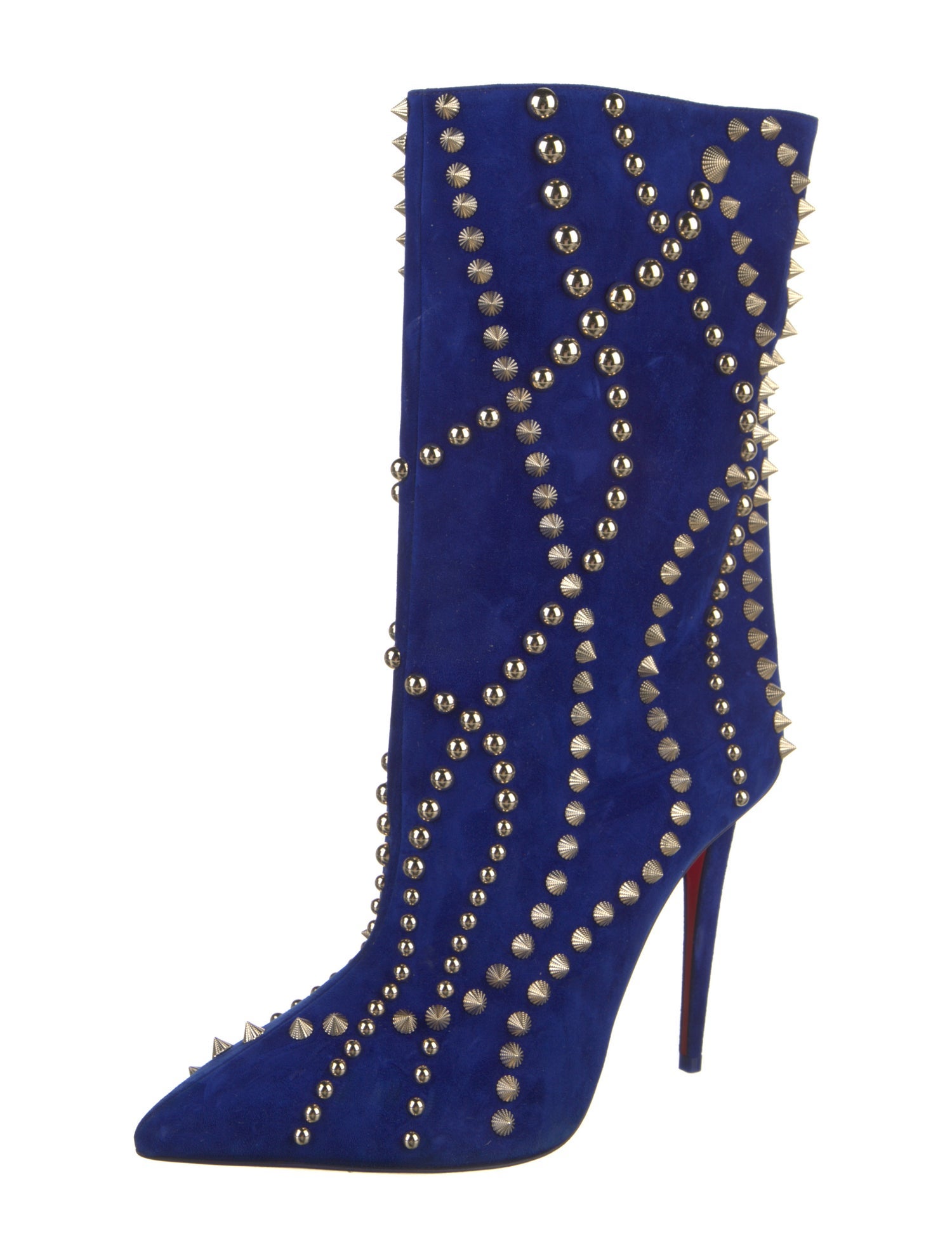 Christian Louboutin Suede Patterned Boots