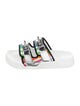 Christian Louboutin Canvas Printed Slides