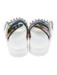 Christian Louboutin Canvas Printed Slides