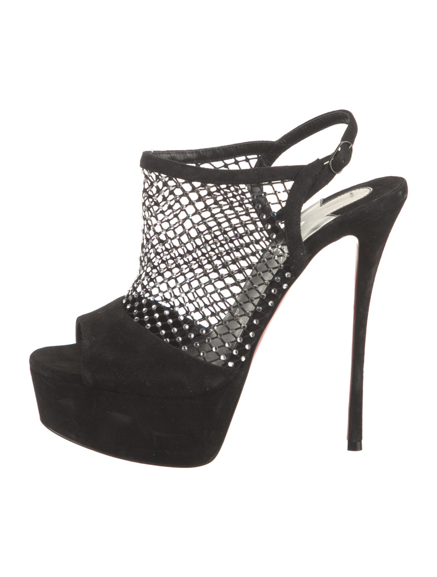 Christian Louboutin Suede Slingback Sandals