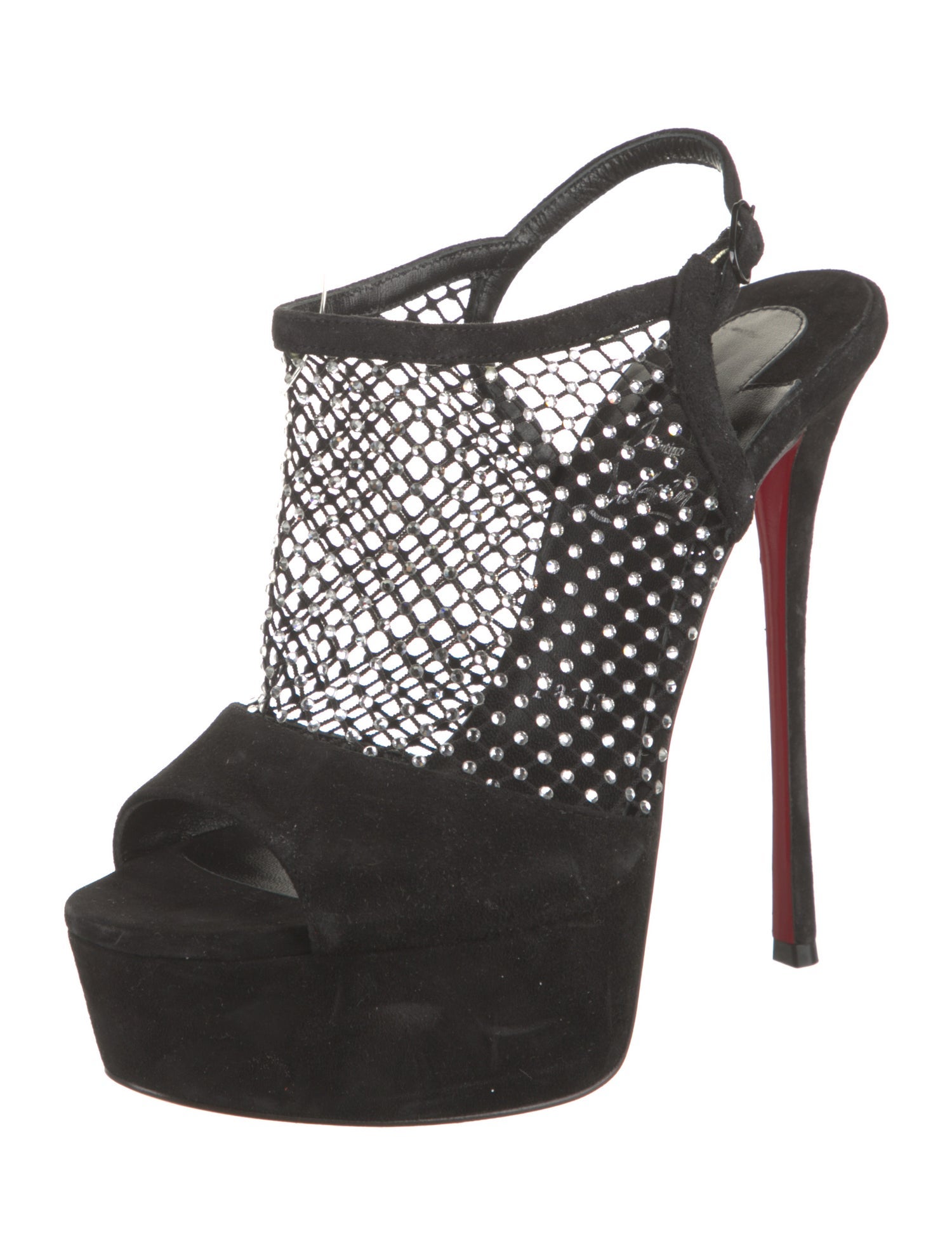 Christian Louboutin Suede Slingback Sandals