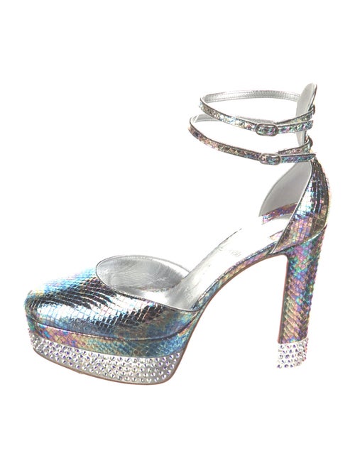 Christian Louboutin Snakeskin D'Orsay Pumps