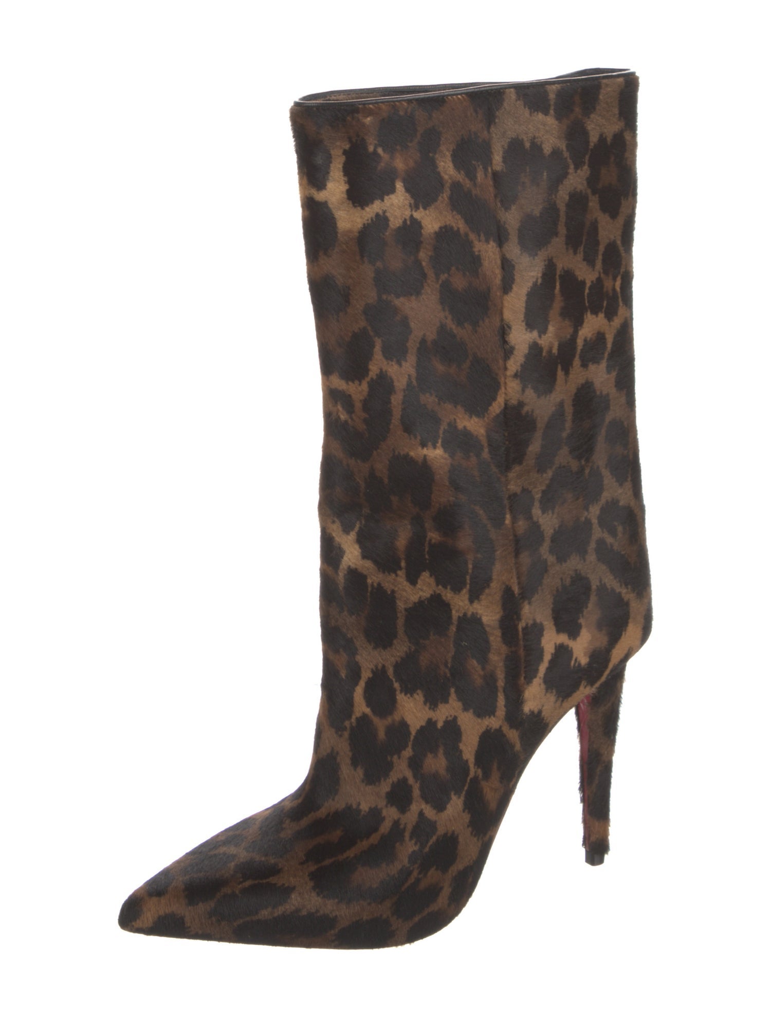 Christian Louboutin Calf Hair Animal Print Boots