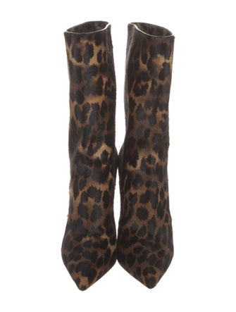 Christian Louboutin Calf Hair Animal Print Boots