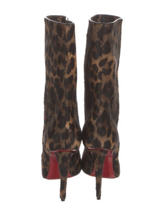 Christian Louboutin Calf Hair Animal Print Boots