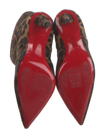 Christian Louboutin Calf Hair Animal Print Boots