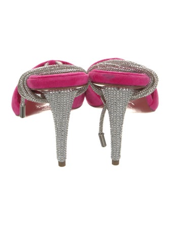 Christian Louboutin Velvet Colorblock Pattern Slingback Pumps