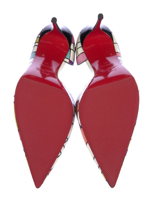 Christian Louboutin Patent Leather Printed D'Orsay Pumps
