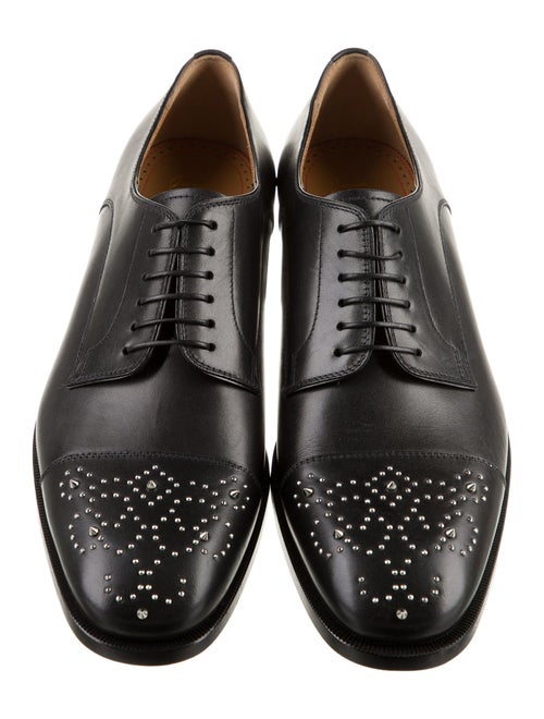 Christian Louboutin Leather Studded Accents Derby Shoes