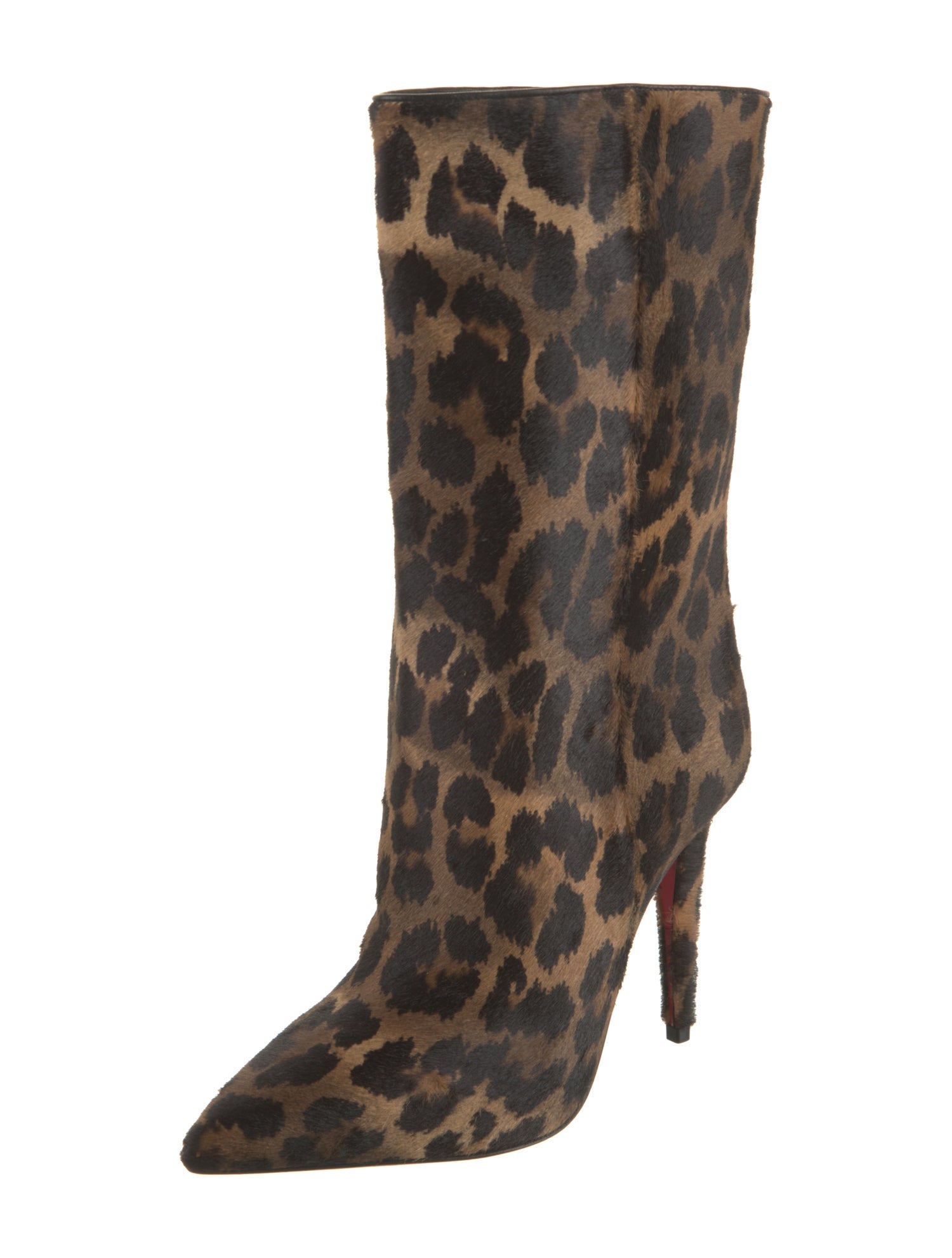 Christian Louboutin Calf Hair Animal Print Boots