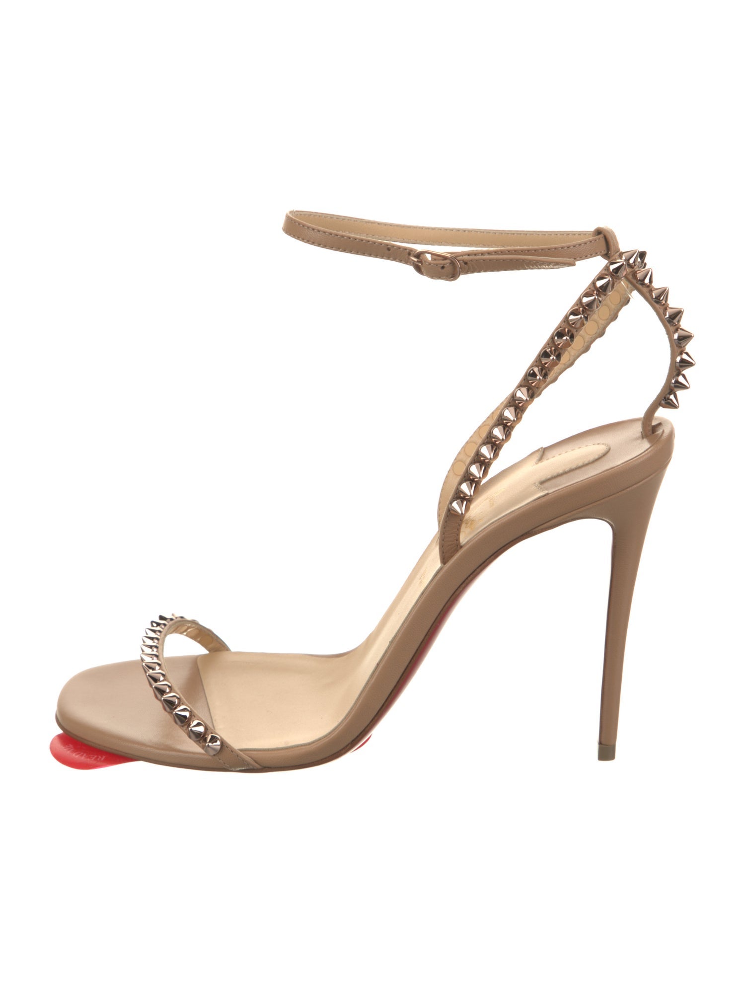 Christian Louboutin Leather Studded Accents Sandals