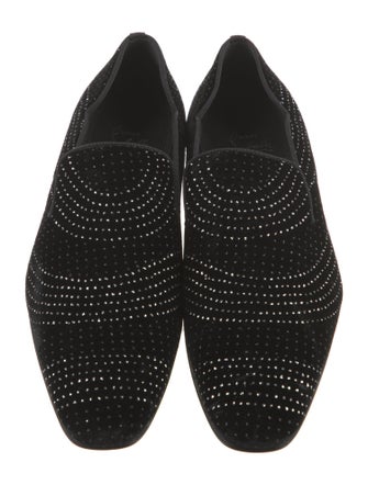 Christian Louboutin Suede Patterned Loafers