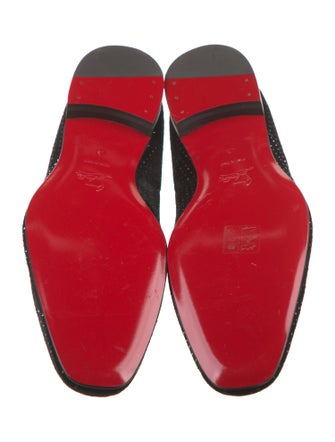 Christian Louboutin Suede Patterned Loafers