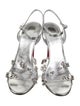 Christian Louboutin Leather Crystal Embellishments Sandals
