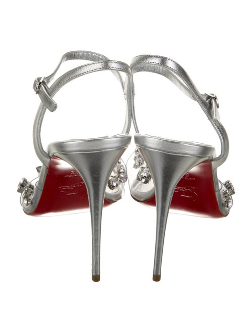 Christian Louboutin Leather Crystal Embellishments Sandals