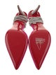 Christian Louboutin Velvet Crystal Embellishments Slingback Pumps