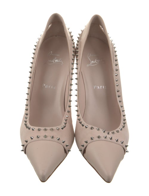 Christian Louboutin Suede Studded Accents Pumps