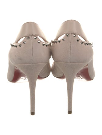 Christian Louboutin Suede Studded Accents Pumps