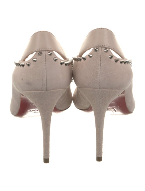 Christian Louboutin Suede Studded Accents Pumps