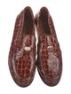Christian Louboutin Embossed Leather Printed Loafers